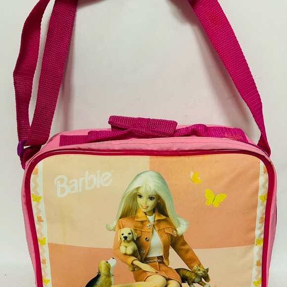 Vintage 1997 — Barbie Thermos Lunch Box Soft Sided Insulated Barbie Lunch Bag - Picture 5 of 5